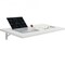 Wall Mount Foldable Desk Floating Table with Iron Bracket for Small Spaces White